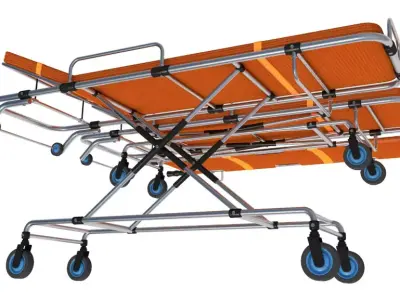 Ambulance Bed stretcher collection 3D model