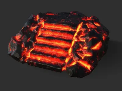 stairs stone 13 Low-poly 3D model