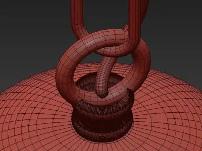 Iron chandelier 3D model