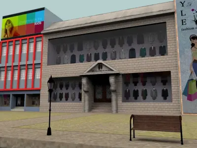 3d Mall Gaming  Low poly  Low-poly 3D model