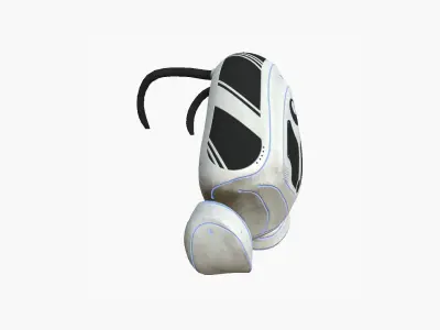 SciFi Backpack H07 White Dirt - Fashion Character Design Low-poly 3D model