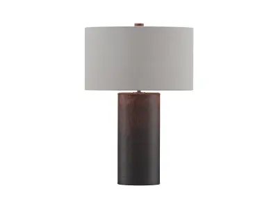 Ombre Distressed Leather Table Lamp 3D model