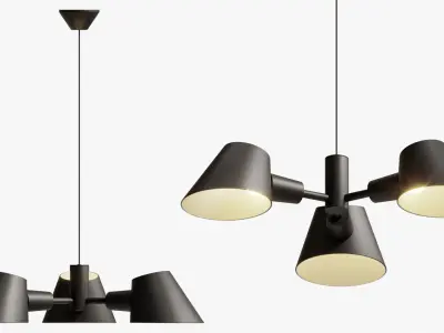 Suspension Lamp Dftp Stay 3-pendant 3D model