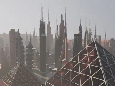 Future city -modern city- urban 3D model