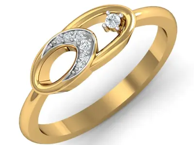 Women solitaire ring 3D print model order