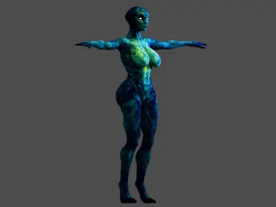 Female Alien Creature 3D model
