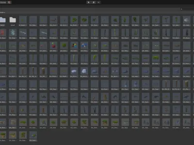 Stylized Swamp art game Unity asset pack  Low-poly 3D model