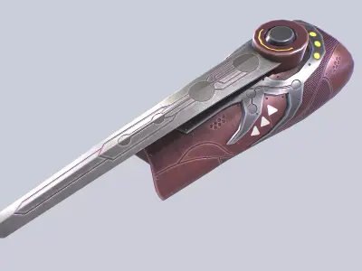 Scifi arm blade Low-poly 3D model