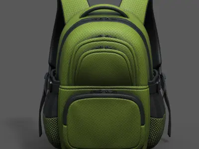 Backpack Camping scifi Color 3d model low poly  Low-poly 3D model