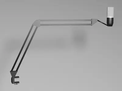 Microphone arm with light Free 3D model