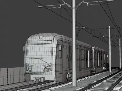 LA light rail bridge 3D model