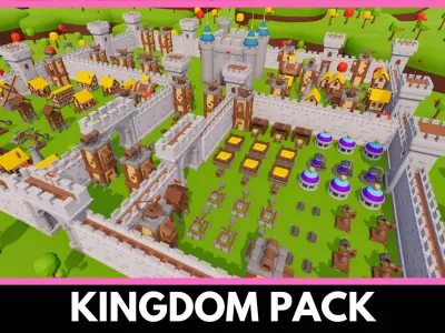 Kingdom - Stylized Low Poly Asset Pack by Ake Low-poly 3D model