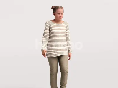 Humano 18-Collection 2504 - WALKING -18 x 3D models  3D model