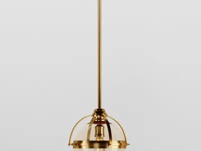 INDUSTRIAL BANDED GLOBE PENDANT 3D model