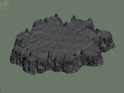 3D map with - Stones 05 3D model