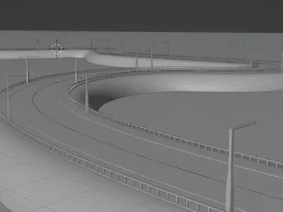 Procedural Road 3D model
