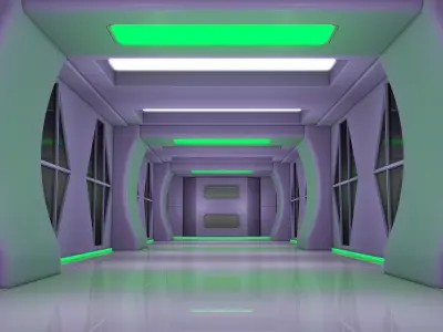 Sci Fi Interior Corridor 3D model