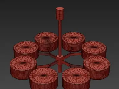 Hans Agne Jakobsson Ceiling Lamp Model T4938 3D model