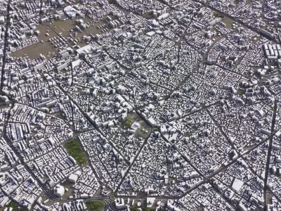 Urmia - 3D City Model Low-poly 3D model