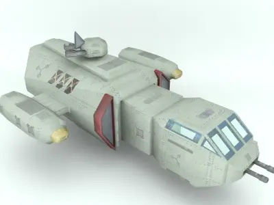 Light spaceships collection 3D Model Pack