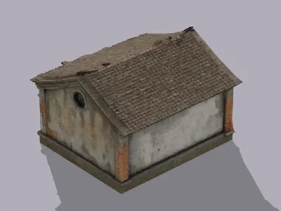 Old Countryside House Low-poly 3D model