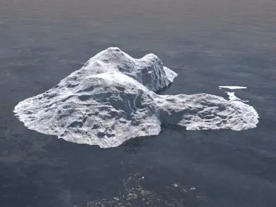 Iceberg Ice block Low-poly 3D model