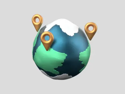 3D app web Icon Low-poly 3D model-14 Low-poly 3D model