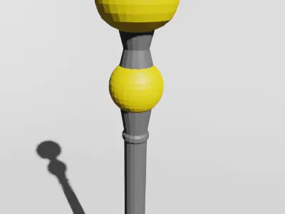 Ball Lamppost  Low Poly Low-poly 3D model