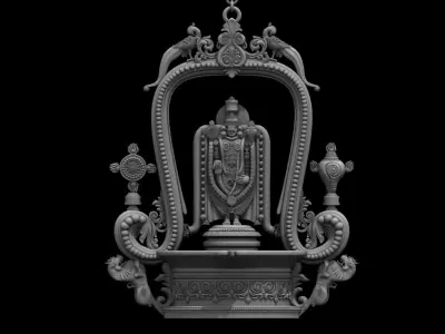 oil lamp venkateswara balaji 3D model