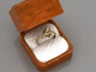 Last Leaf Ring 3D print model