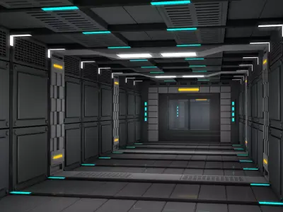 Sci Fi Corridor   3D model