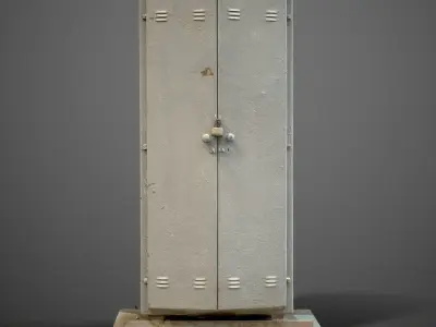 Metallic Cupboard 3D model