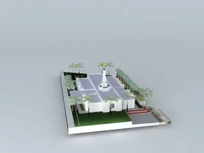 LDS. Temple Brisbane Australia Templo Mormon. 115th. Operatin... Free 3D model