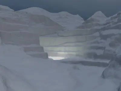 Open Pit Mine Landscape 3D model