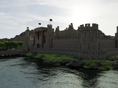 Castle Scene 3D model