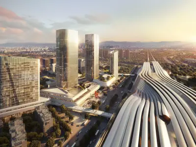 High Speed Rail Transit Oriented Business District 3D model