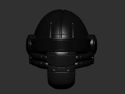helmet high poly sculpt 3d printable 3D model 5
