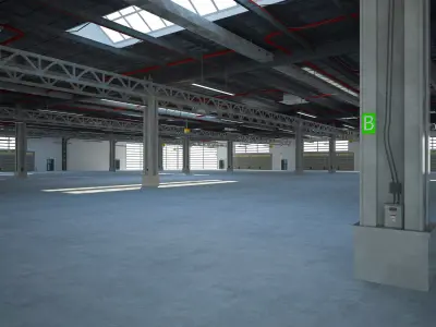 Exhibition Hall 3d Model 3D model