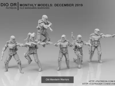 Mandarin Warriors Army Collection 3D Model Pack