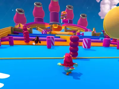 fall guys fall mountain map  Low-poly 3D model