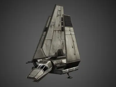 Imperial Shuttle Low-poly 3D model
