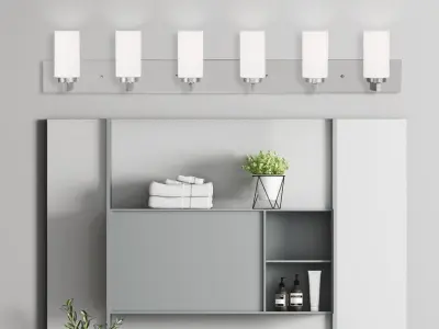 Wallace Polished Chrome Vanity Light Free 3D model