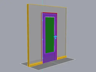 Wooden Door 3D model