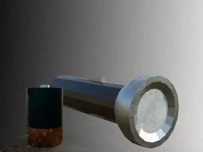 Low poli flashlight  Free low-poly 3D model