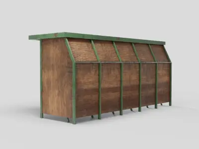 Bus Stop Low-poly 3D model