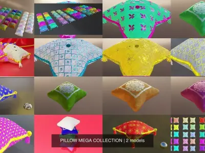 PILLOW MEGA COLLECTION 3D Model Pack