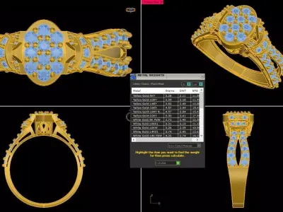 48 Architectural Brilliance Turkey Diamond Ring Collection 3D print model