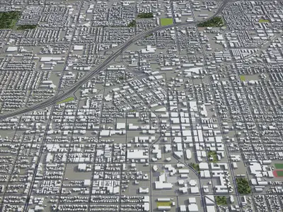 Orange - 3D City Model Low-poly 3D model