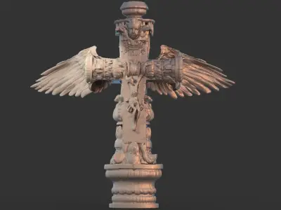 Celtic ornate cross 2 designs  3D model