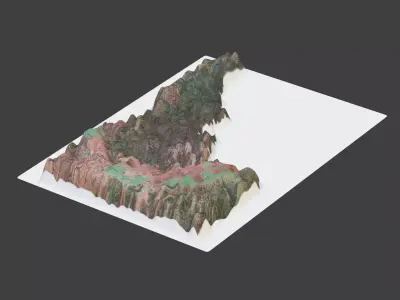 Idaho State Low-poly 3D model
